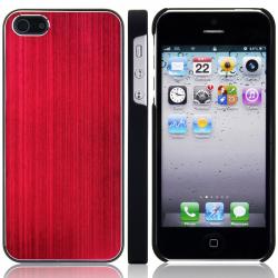 Broušené hliníkové pouzdro pro iPhone 5S/5 - červené