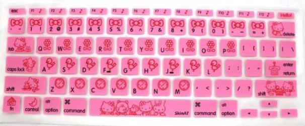 Silikonová ochrana klávesnice MacBook Air a MacBook Pro - Hello Kitty