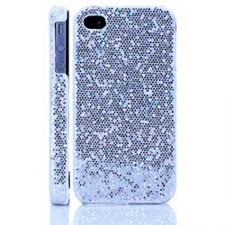 Luxusní kryt pro iPhone 4/4S - Glitrovaný stříbrný