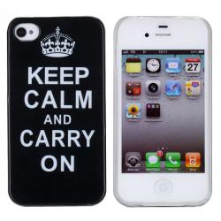 Originální kryt pro iPhone 4S/4 - Keep Calm and Carry on