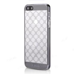 Elegantní kryt iPhone 5S/5 - Mozaika stříbrná
