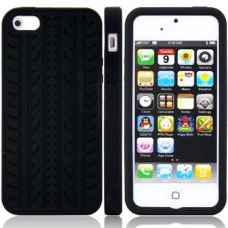 Silikonový obal pro iPhone 5 - černá pneumatika