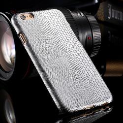 Luxusní kryt iPhone 6S/6 - hadí vzor stříbrný